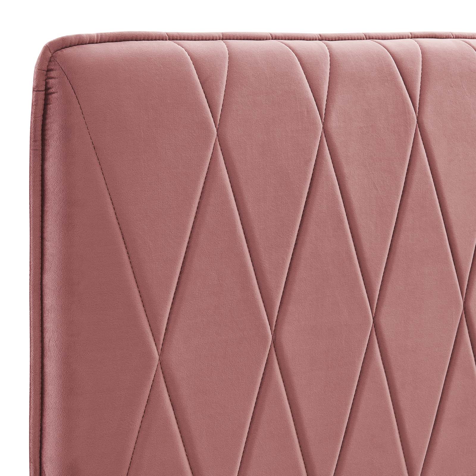 Modway Headboards - Leila Performance Velvet Full/Queen Headboard Dusty Rose