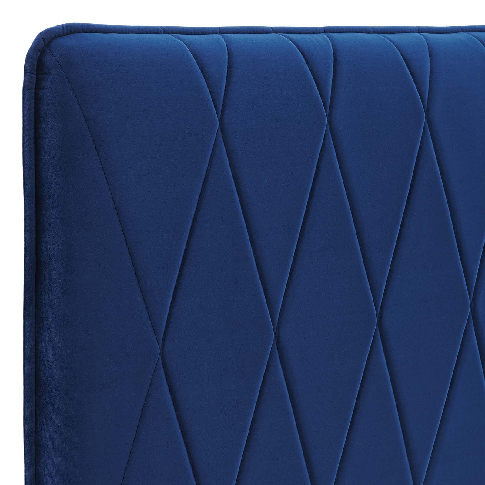 Modway Headboards - Leila Performance Velvet Full/Queen Headboard Navy