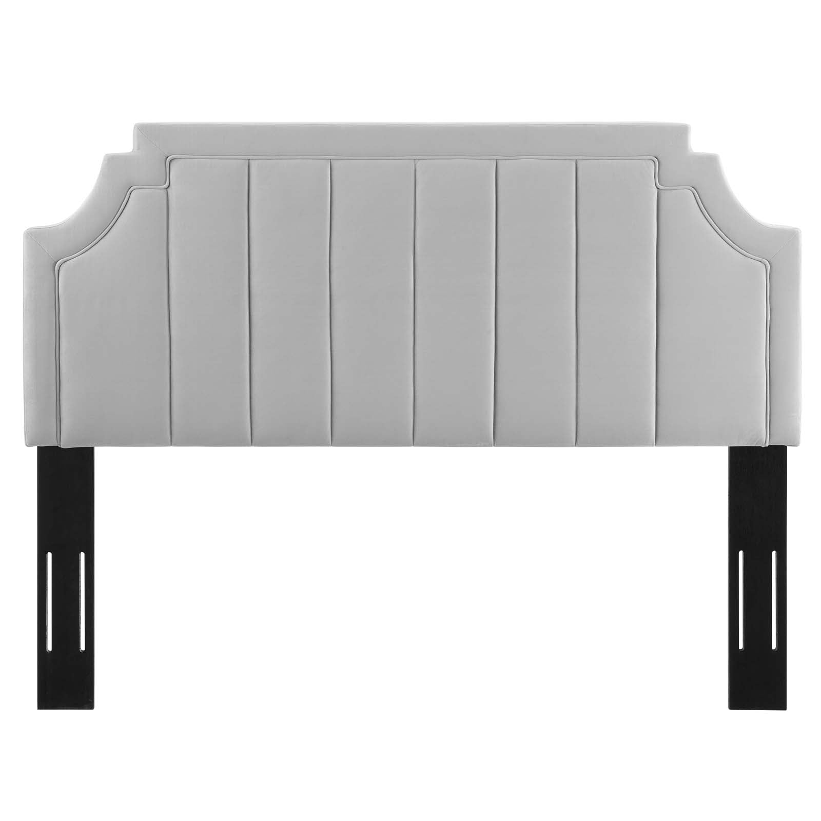 Modway Headboards - Alyona Channel Tufted Performance Velvet Full/Queen Headboard Light Gray