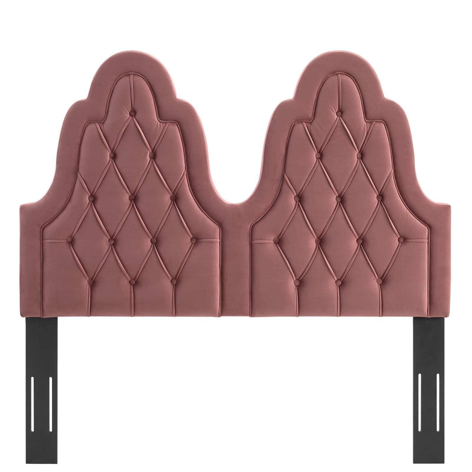 Modway Headboards - Augustine Tufted Performance Velvet Twin Headboard Dusty Rose