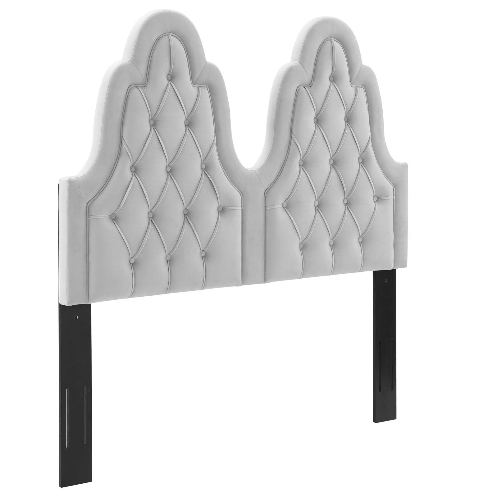 Modway Headboards - Augustine Tufted Performance Velvet Twin Headboard Light Gray