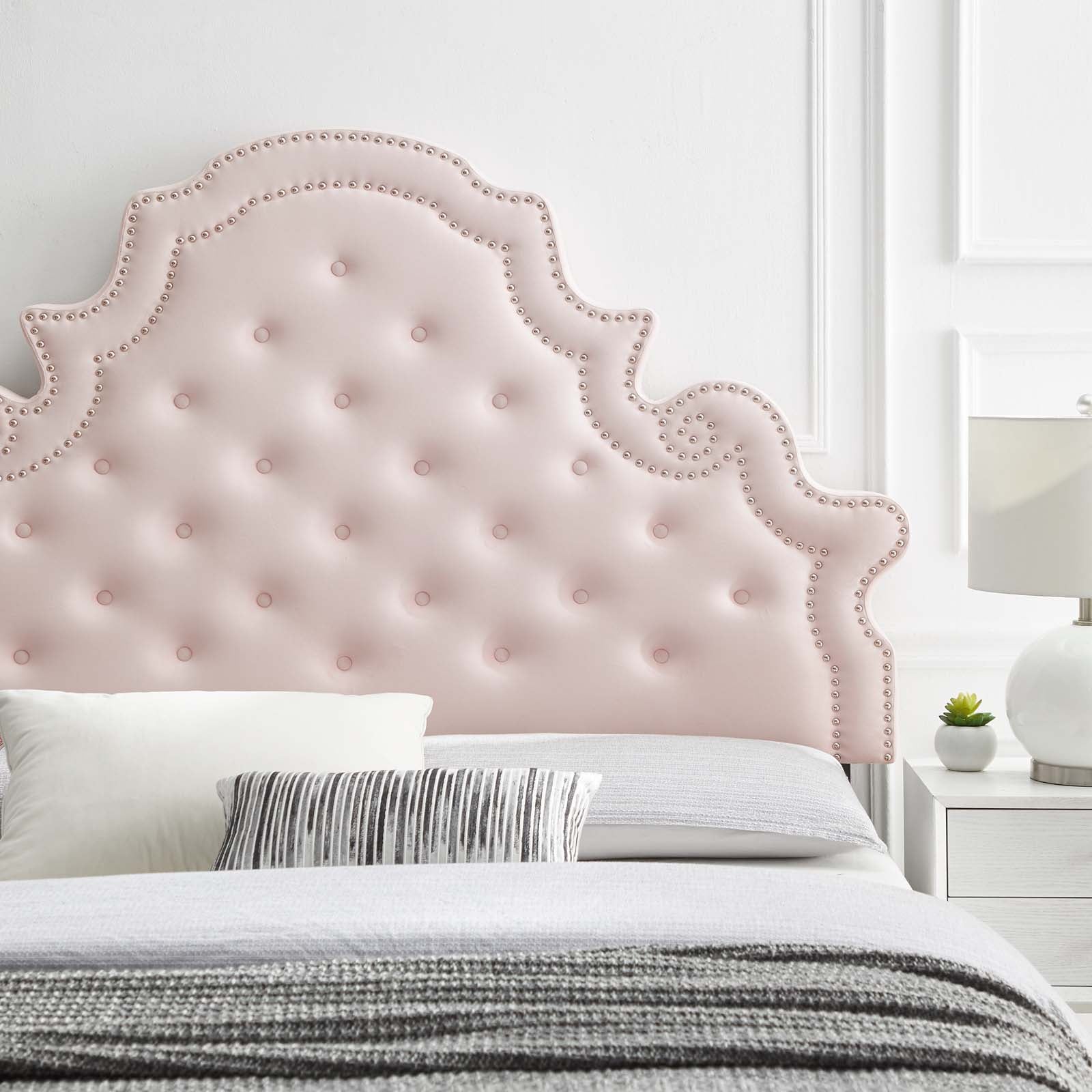 Modway Headboards - Diana Tufted Performance Velvet Twin Headboard Pink