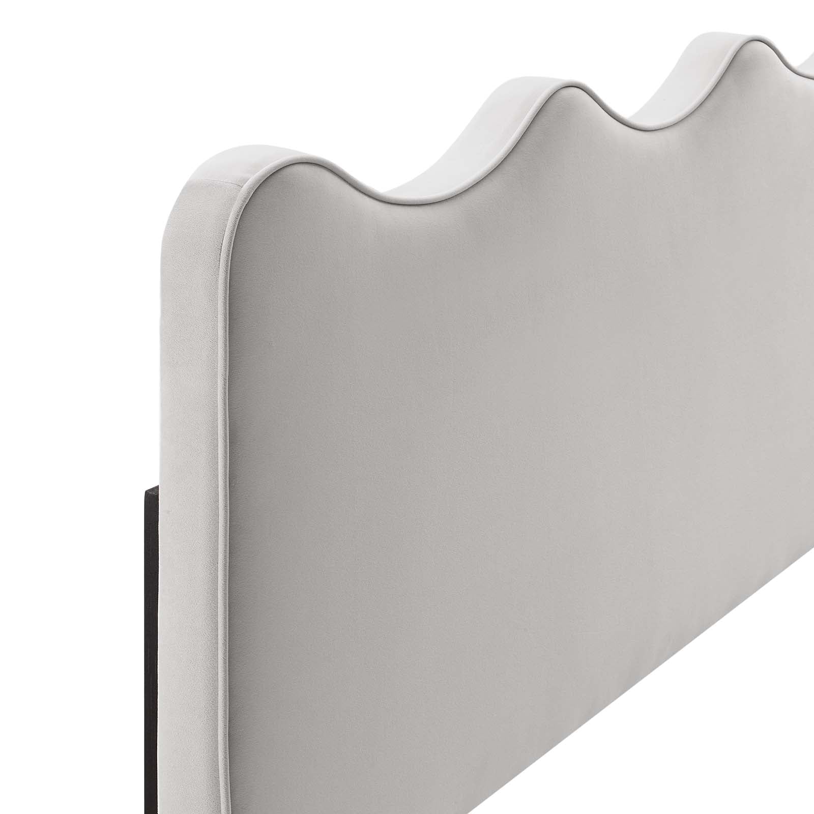 Modway Headboards - Athena Performance Velvet Full/Queen Headboard Light Gray