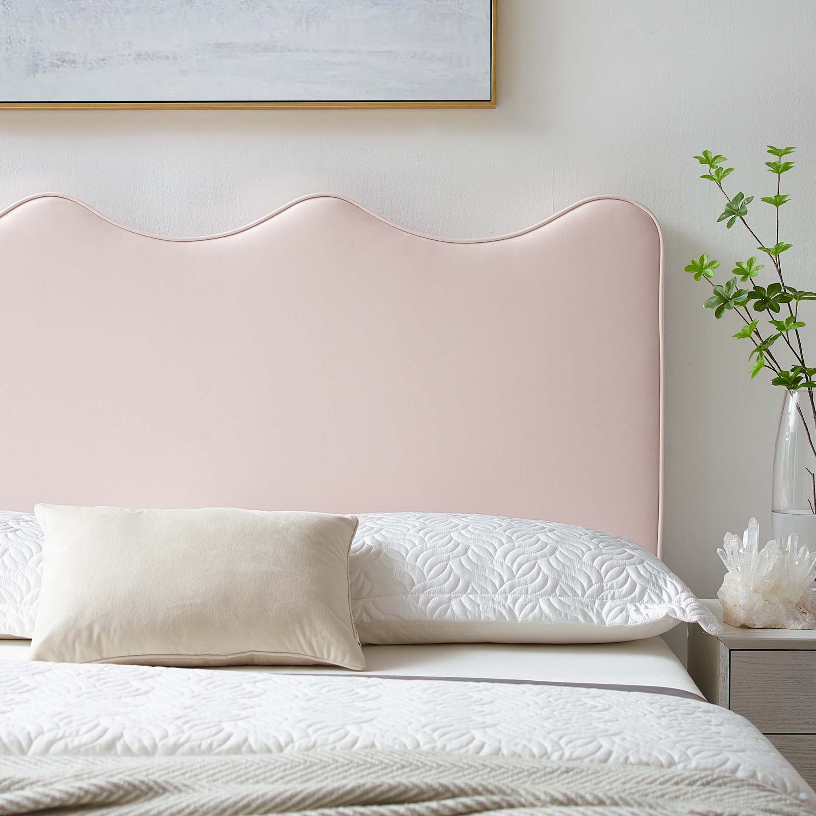 Modway Headboards - Athena Performance Velvet Full/Queen Headboard Pink