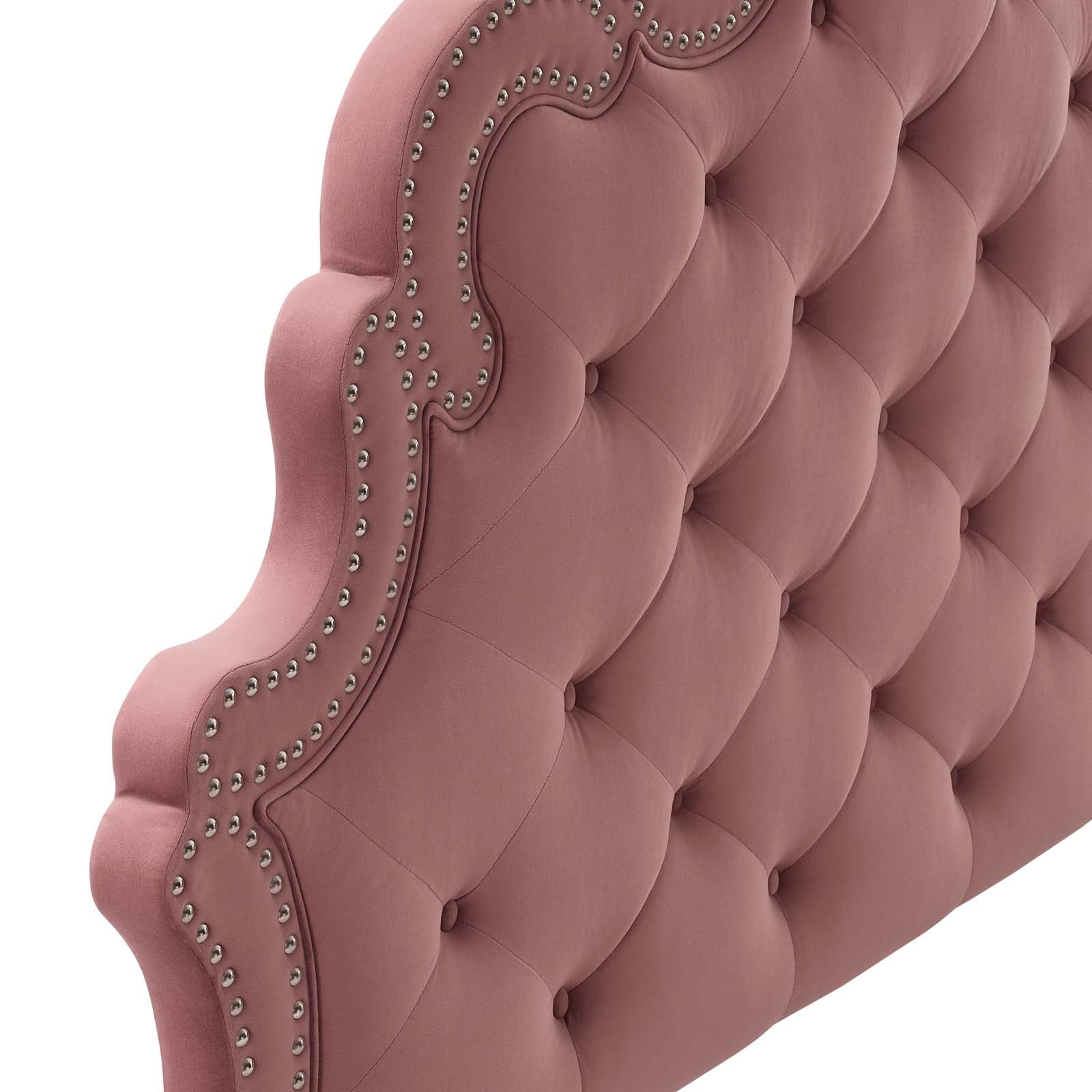 Modway Headboards - Arabella Button-Tufted Performance Velvet King/California King Headboard Dusty Rose