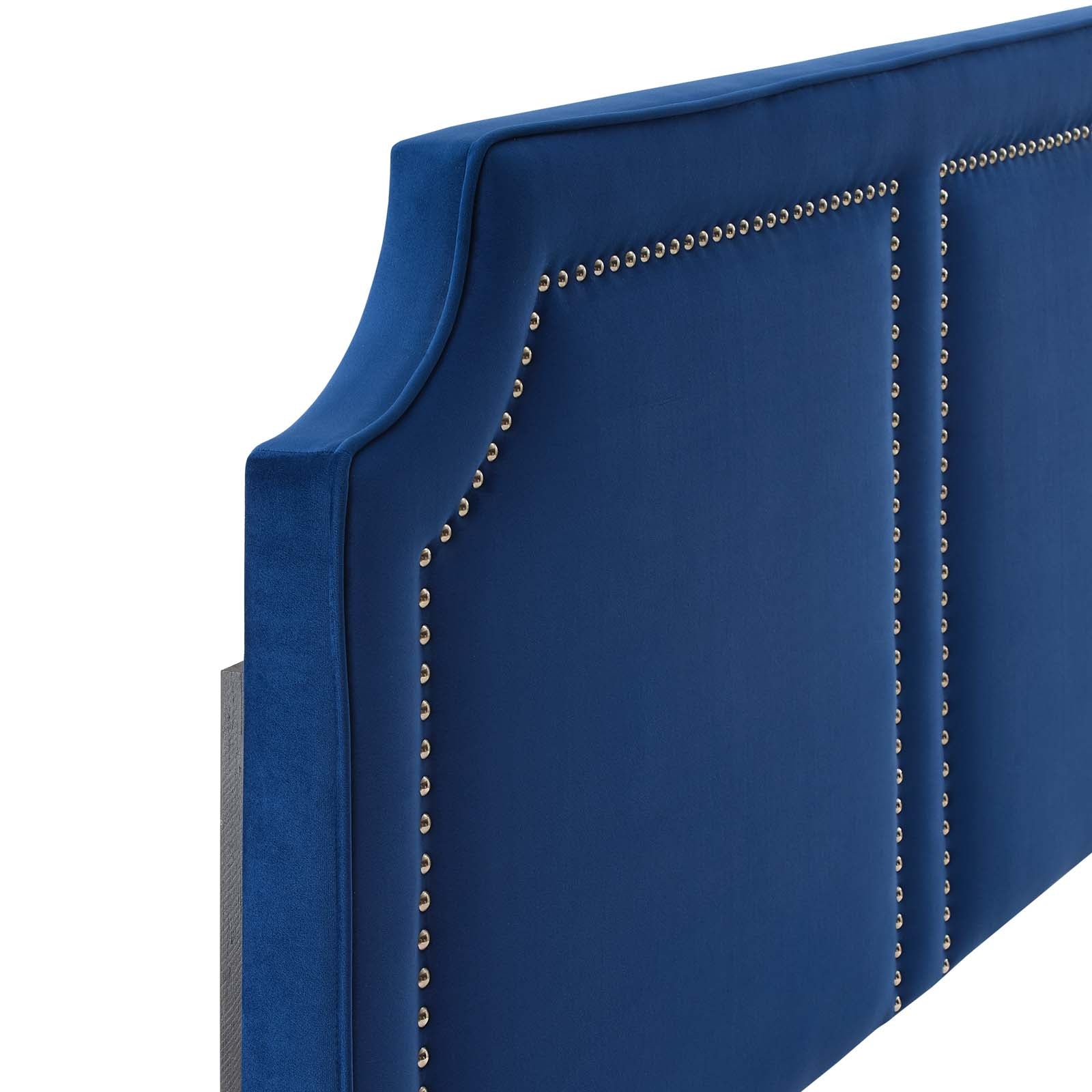 Modway Headboards - Cynthia Performance Velvet Twin Headboard Navy