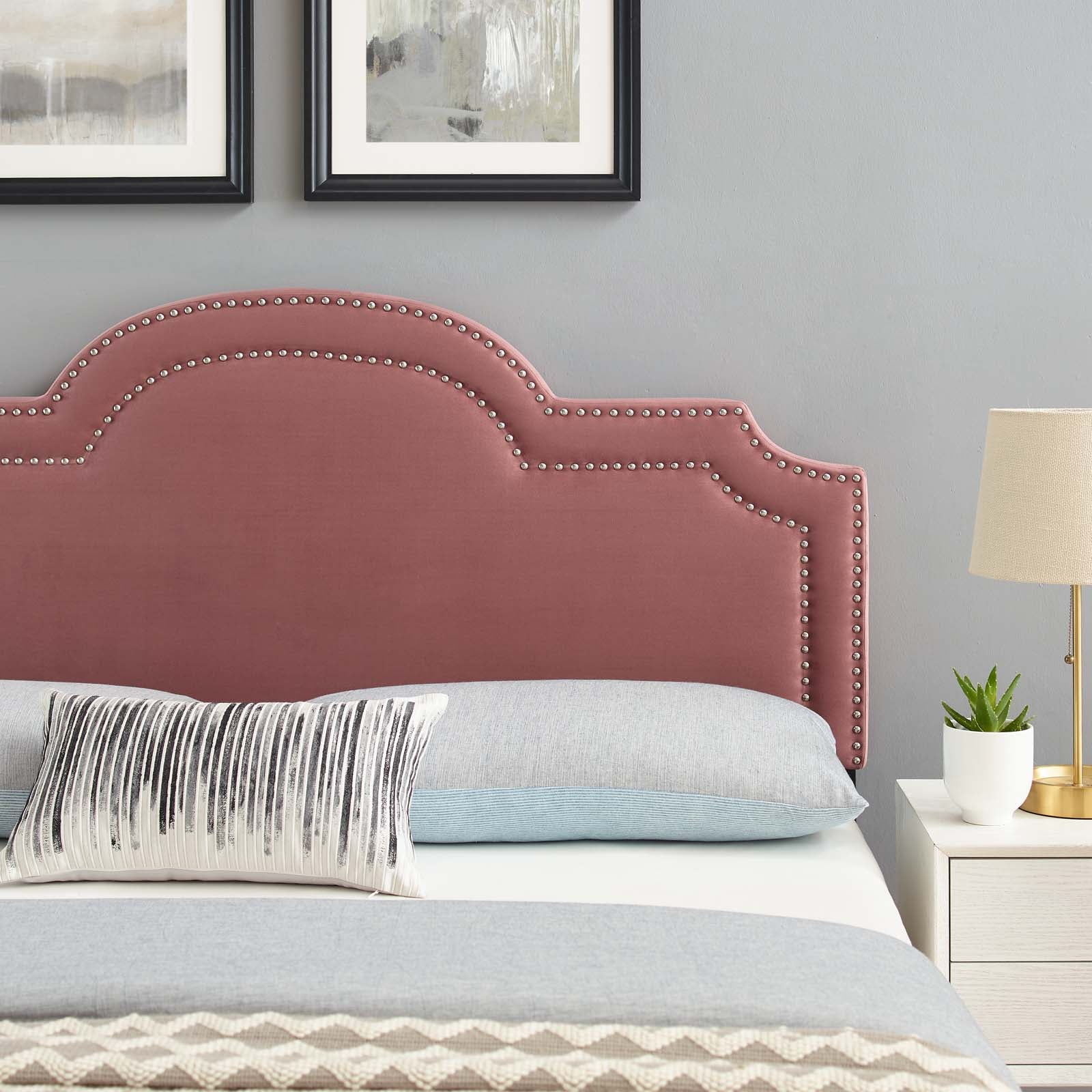 Modway Headboards - Belinda Performance Velvet Full/Queen Headboard Dusty Rose