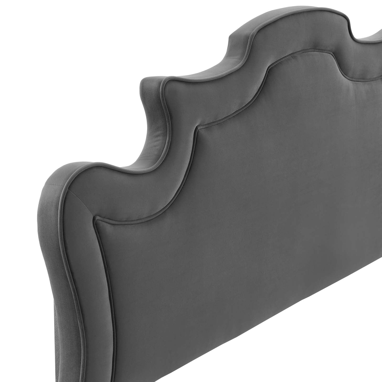 Modway Headboards - Evangeline Performance Velvet Twin Headboard Charcoal