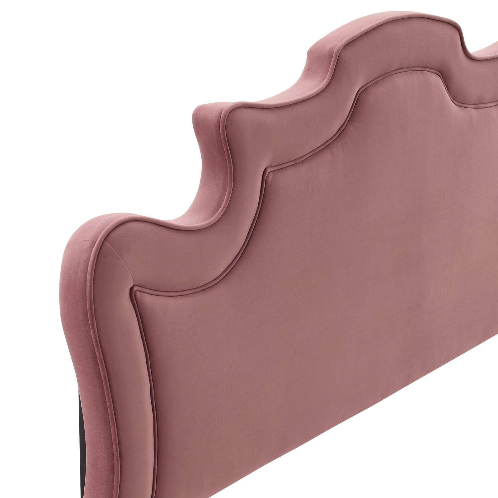 Modway Headboards - Evangeline Performance Velvet Twin Headboard Dusty Rose