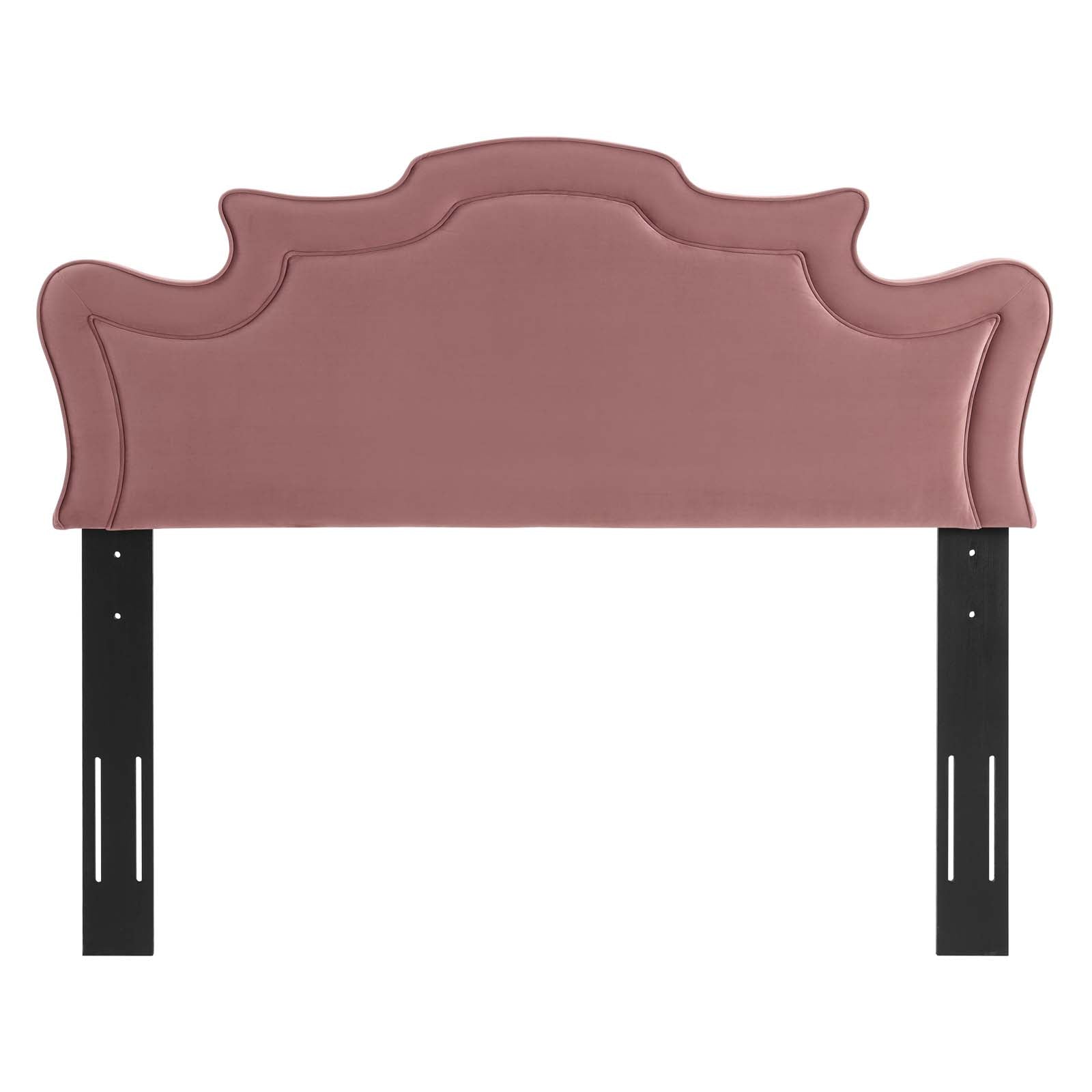 Modway Headboards - Evangeline Performance Velvet Twin Headboard Dusty Rose