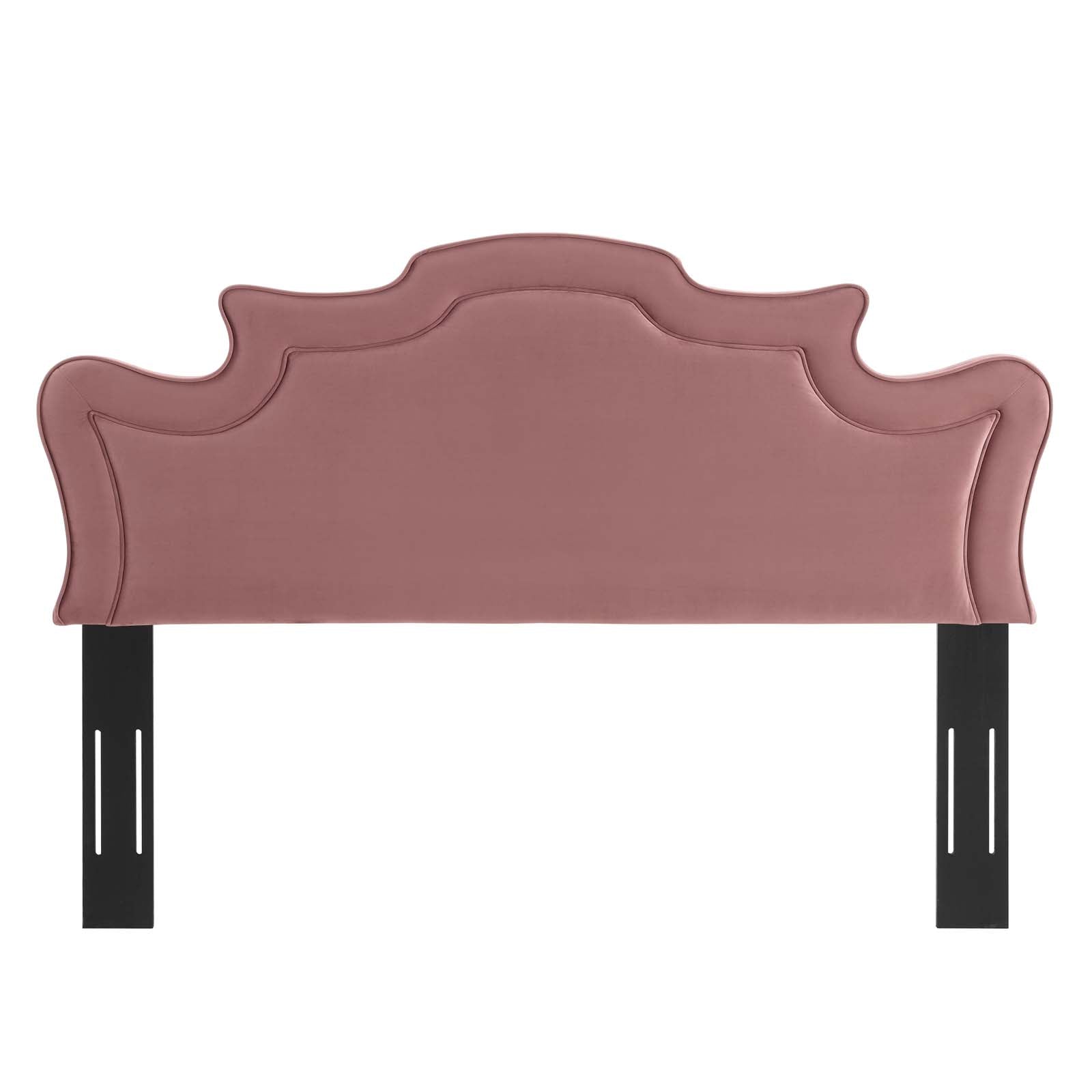 Modway Headboards - Evangeline Performance Velvet Twin Headboard Dusty Rose