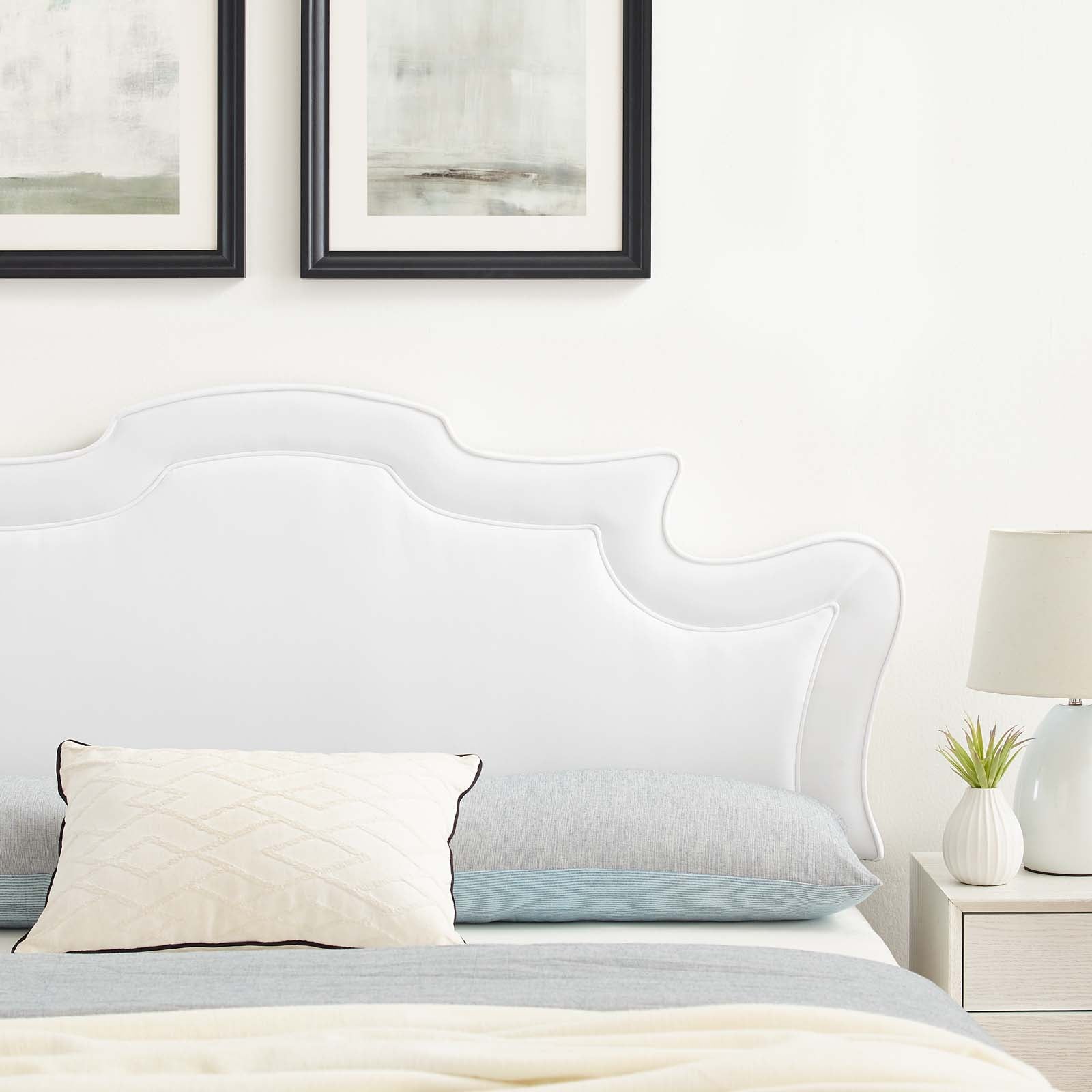 Modway Headboards - Evangeline Performance Velvet King/California King Headboard White