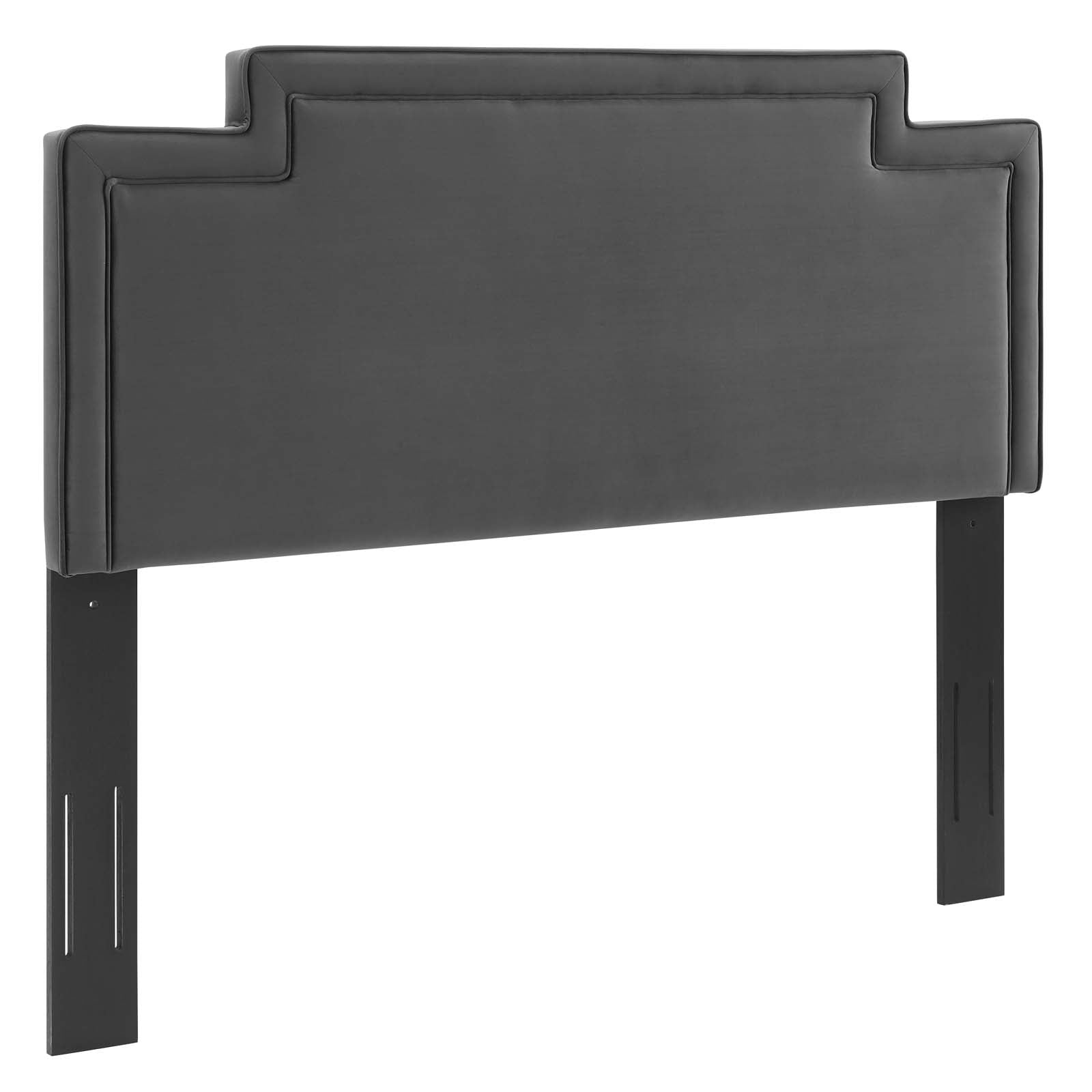 Modway Headboards - Transfix Performance Velvet Twin Headboard Charcoal