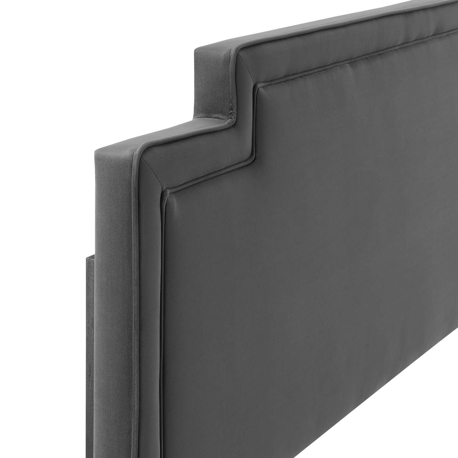 Modway Headboards - Transfix Performance Velvet Twin Headboard Charcoal