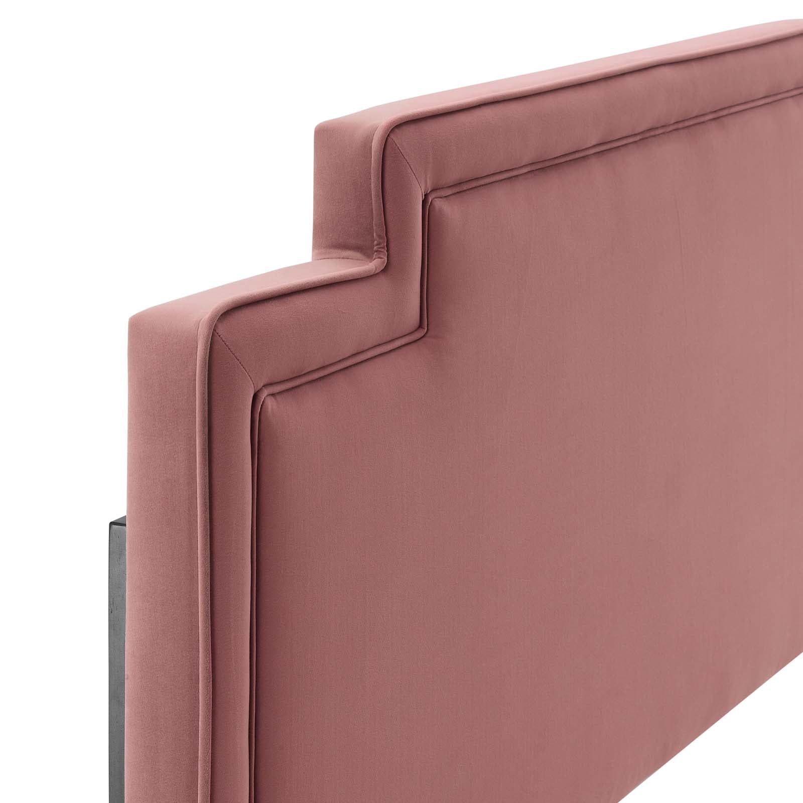 Modway Headboards - Transfix Performance Velvet Twin Headboard Dusty Rose