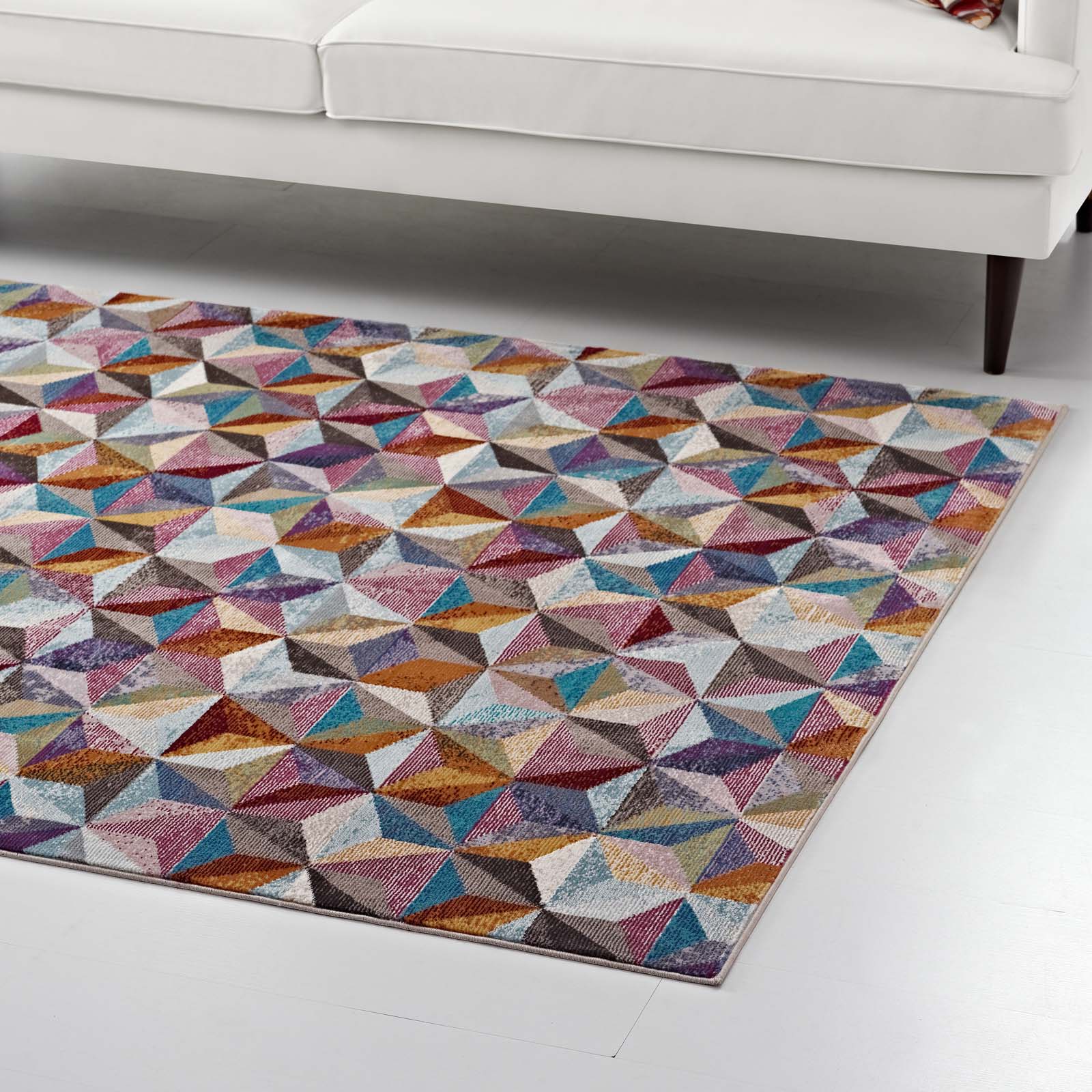 Modway Indoor Rugs - Arisa Geometric Hexagon Mosaic 4x6 Area Rug Multicolored