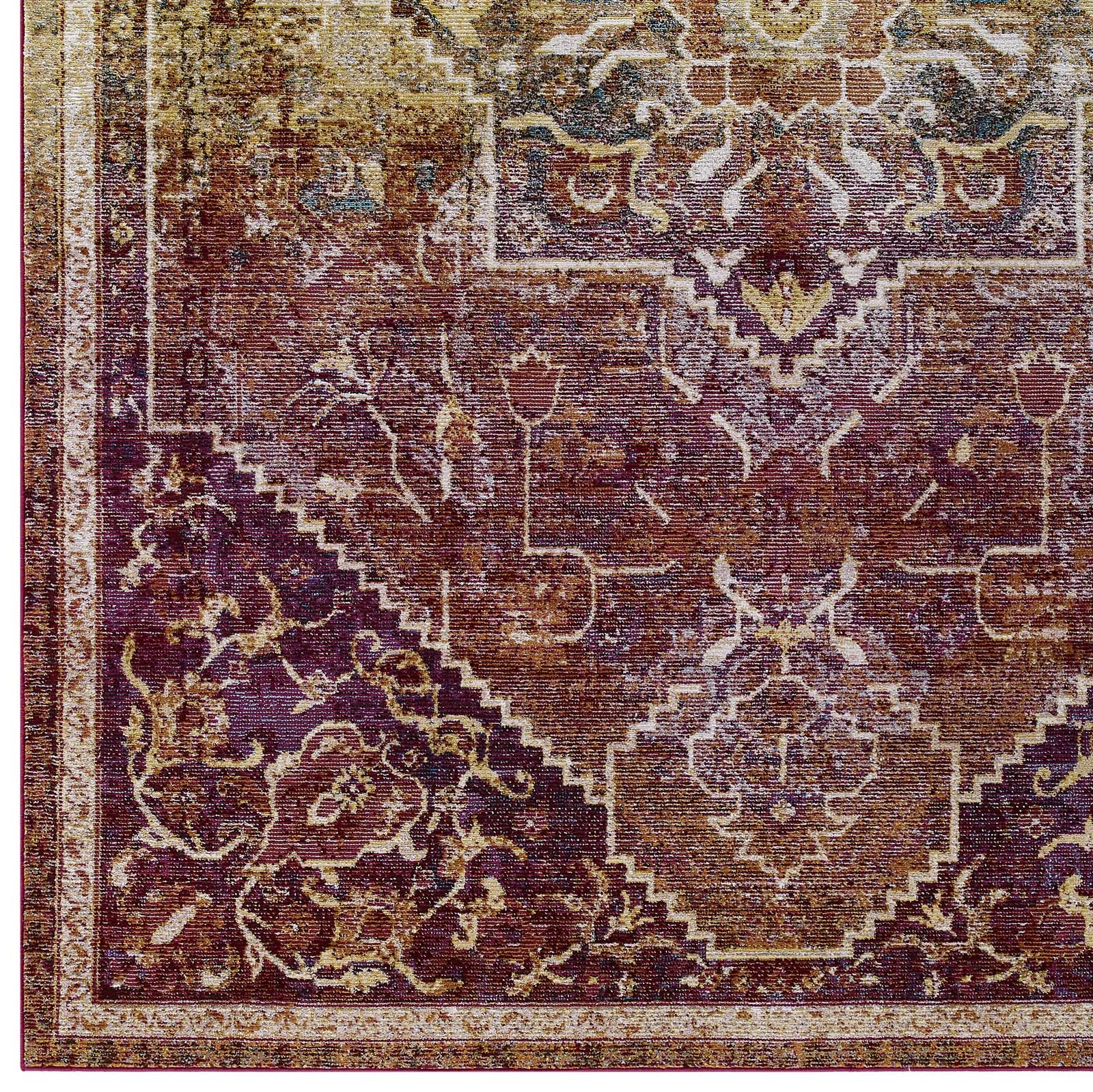 Modway Indoor Rugs - Success Kaede Transitional Persian Medallion 5x8 Area Rug Multicolored