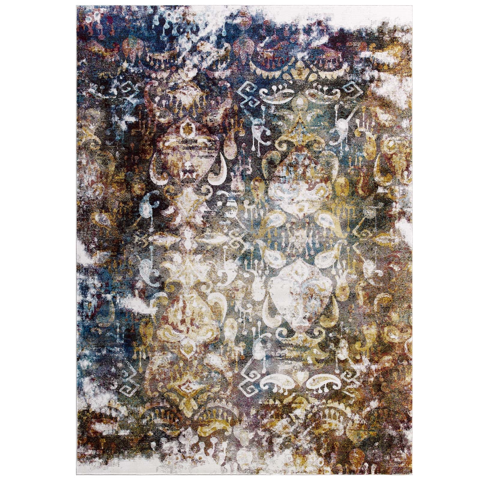 Modway Indoor Rugs - Success Jayla Transitional Moroccan Trellis 4x6 Area Rug Multicolored