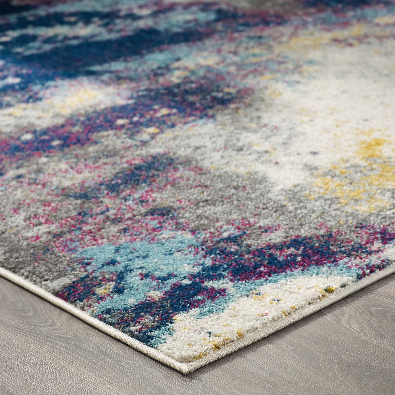 Modway Indoor Rugs - Entourage Adeline Contemporary Modern Abstract 8x10 Area Rug Multicolored