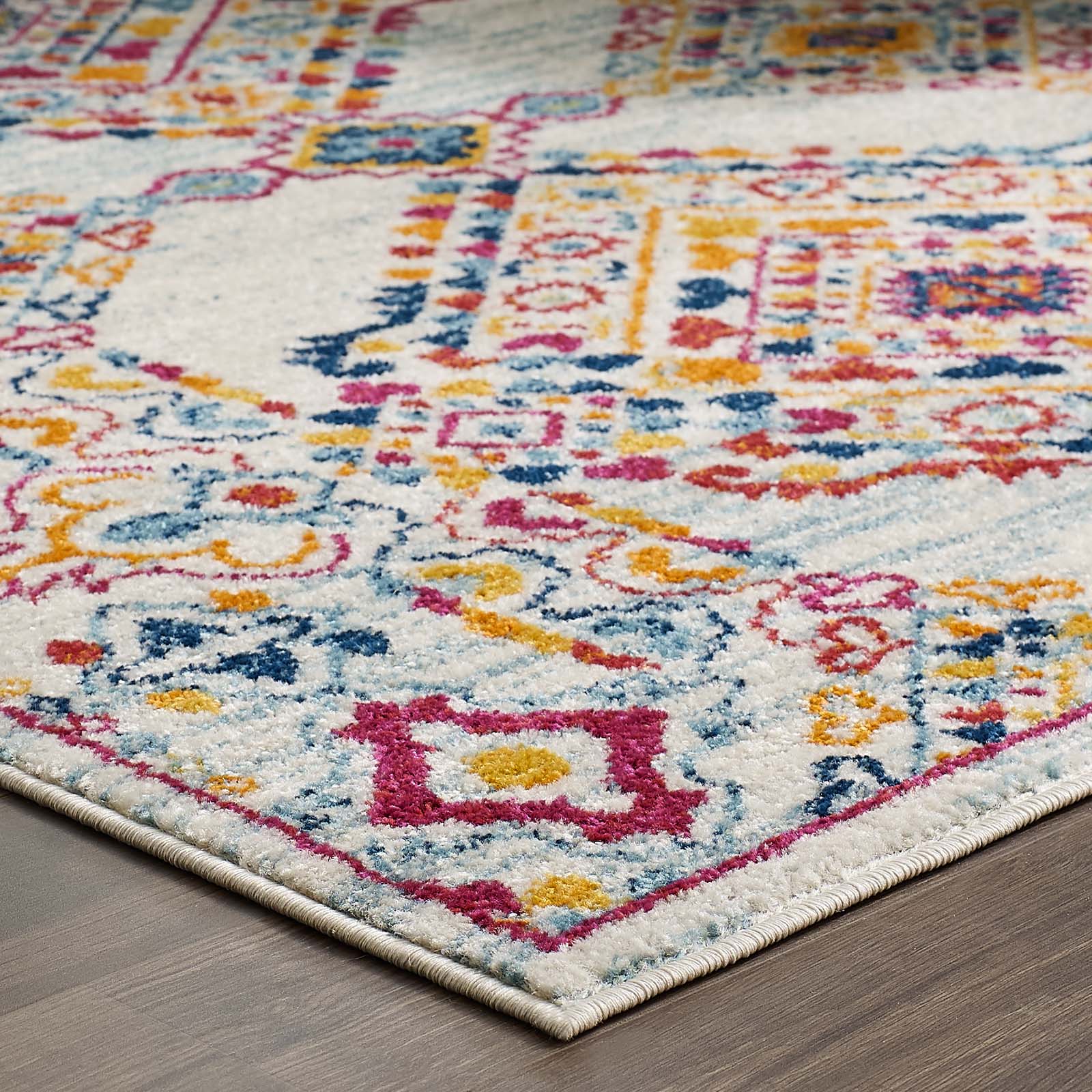 Modway Indoor Rugs - Entourage Khalida Lattice 8x10 Area Rug Multicolored