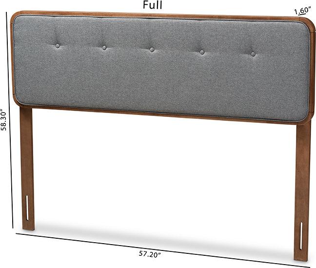 Wholesale Interiors Headboards - Palina King Headboard Dark Gray & Walnut