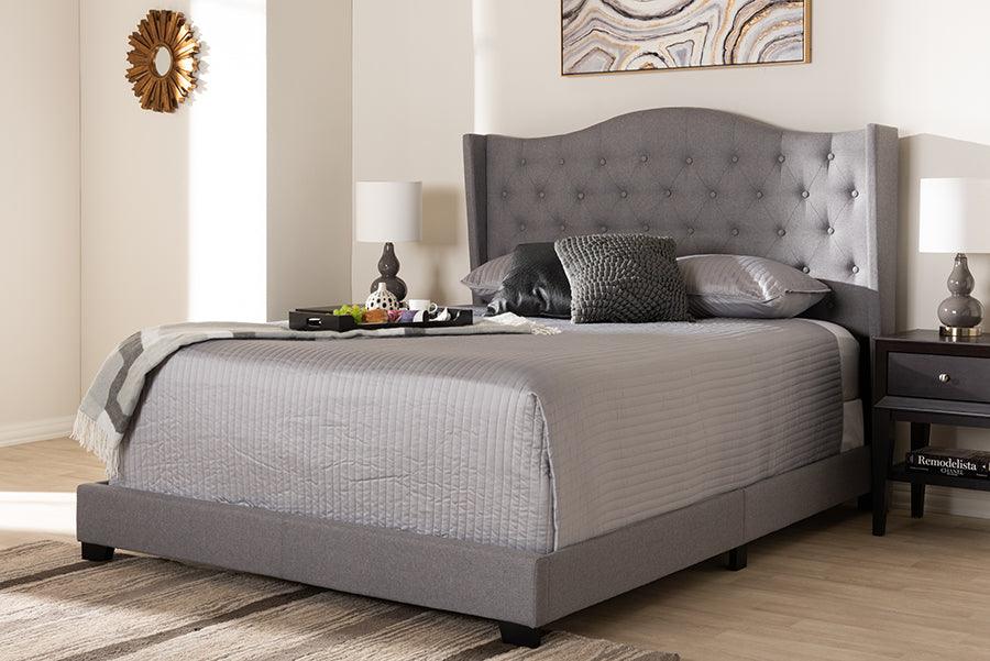 Wholesale Interiors Beds - Alesha Queen Size Bed Gray