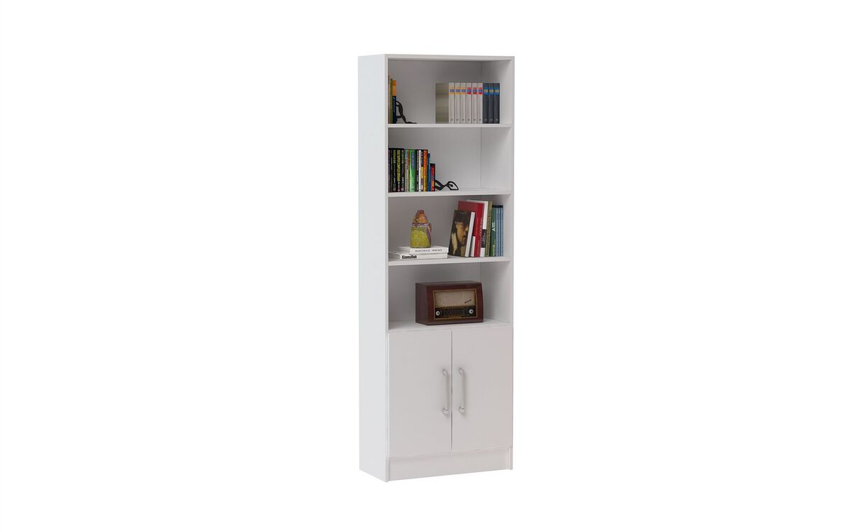 Manhattan Comfort Bookcases & Display Units - Practical Catarina Cabinet with 6- Shelves in White