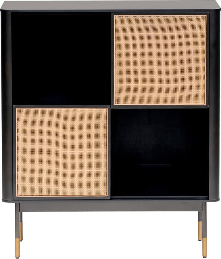 Euro Style Buffets & Cabinets - Miriam 33" Cabinet Black & Natural