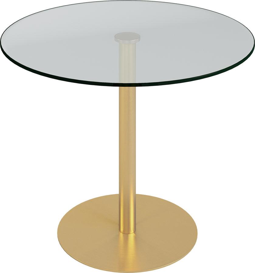 Round glass bistro discount table