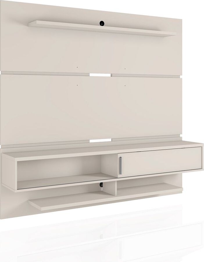 Manhattan Comfort TV & Media Units - Astor 70.86 Modern Floating Entertainment Center 2.0 with Media & Decor Shelves in Off White