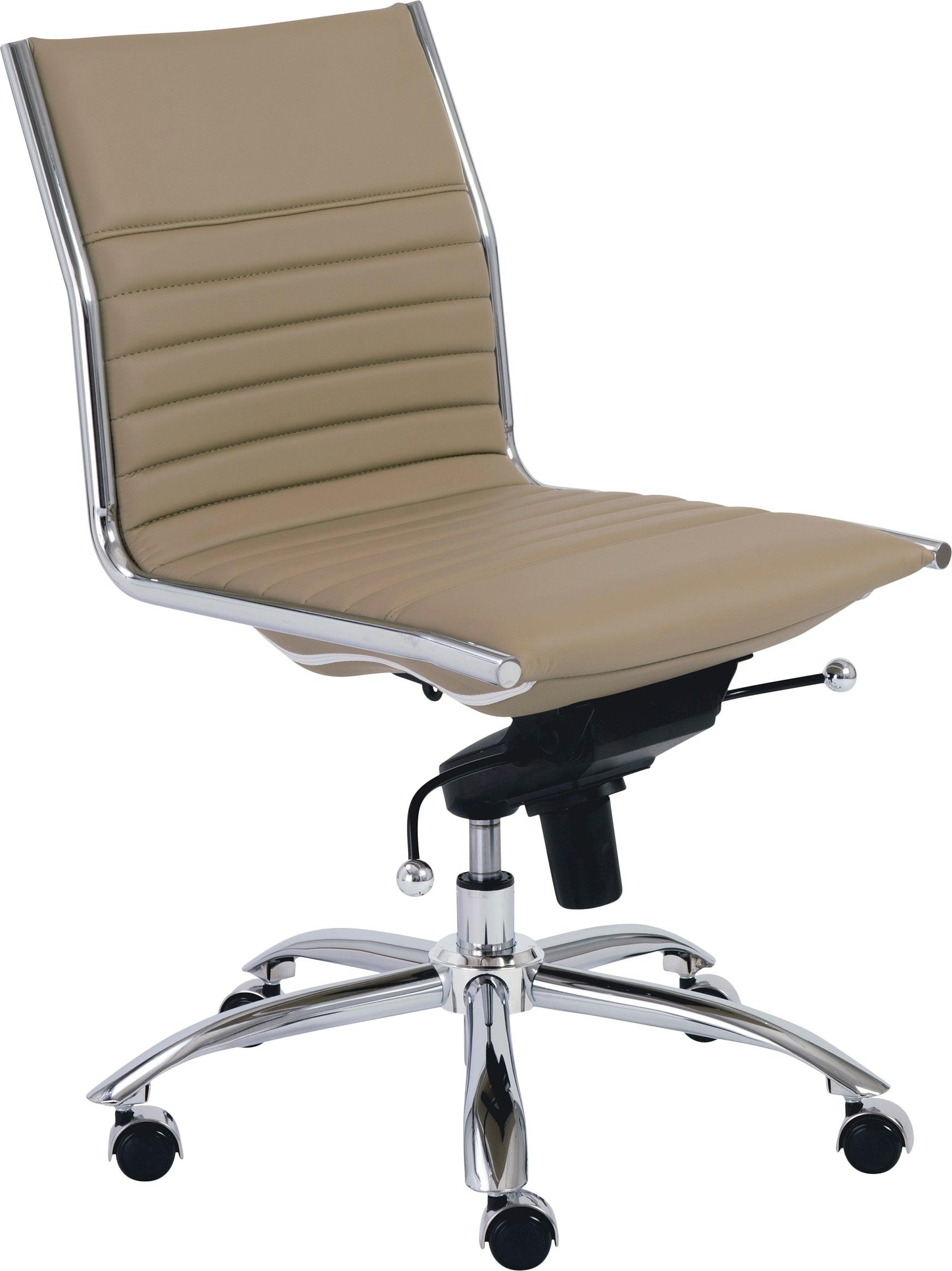 Dirk Taupe Leatherette Low Back Adjustable Office Chair - #5K196