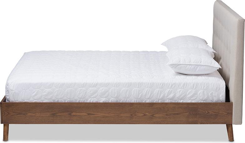 Alinia Mid Century Retro Modern King Size Platform Bed