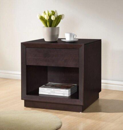 Wholesale Interiors Nightstands & Side Tables - Girvin Accent Nightstand Dark Brown