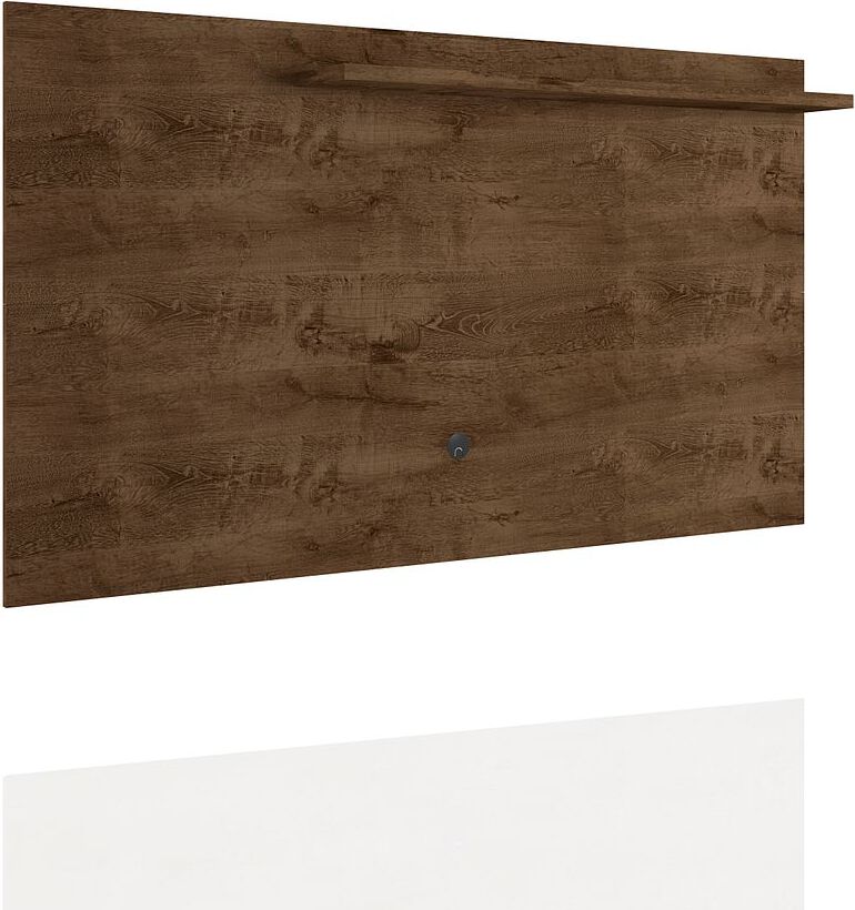 Manhattan Comfort TV & Media Units - Liberty Mid-Century Modern 62.99 TV Panel with Overhead Decor Shelf in Rustic Brown