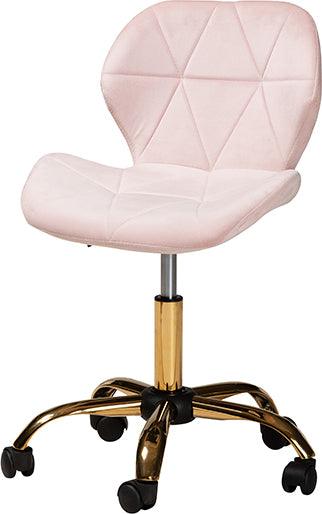 Blush pink discount swivel desk chair