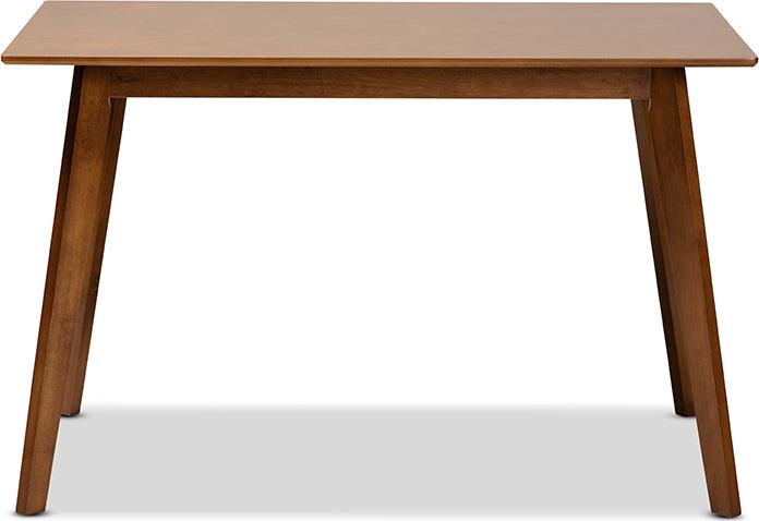 Wholesale Interiors Dining Tables - Maila Mid-Century Modern Transitional Walnut Brown Finished Wood Dining Table