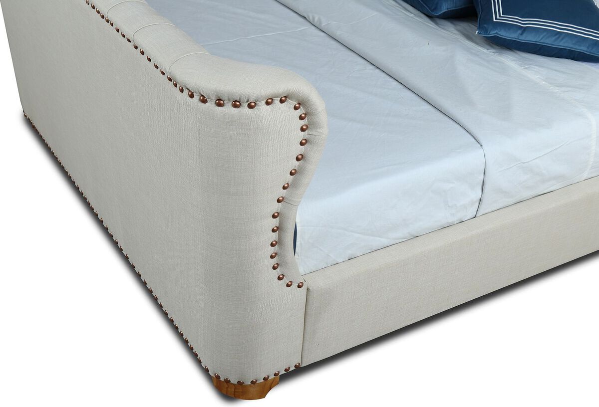 Manhattan Comfort Beds - Lola Ivory Queen Bed