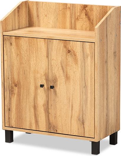 Baxton Studio Marine Modern and Contemporary Wenge Dark Brown Finished  2-Door Wood Entryway Shoe Storage Cabinet 
