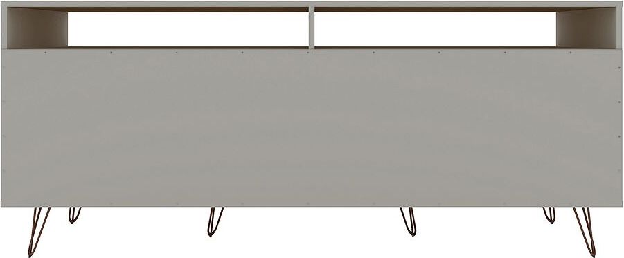 Manhattan Comfort TV & Media Units - Rockefeller 62.99 TV Stand with Metal Legs & 2 Drawers in Off White