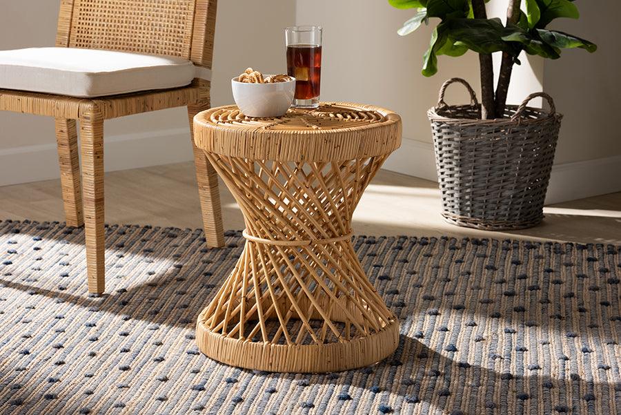 Wholesale Interiors Side & End Tables - Seville Natural Finished Rattan End Table