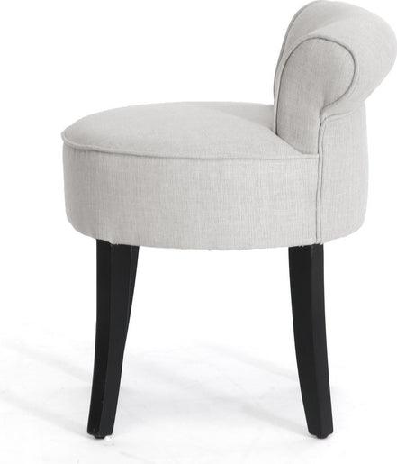 Wholesale Interiors Ottomans & Stools - Millani Beige Linen Modern Lounge Stool