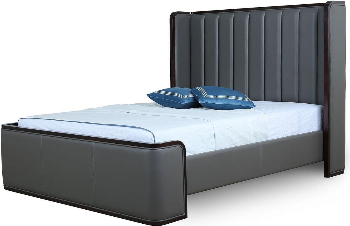 Manhattan Comfort Beds - Kingdom Graphite Queen Bed