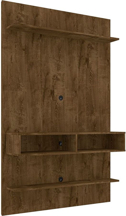 Manhattan Comfort TV & Media Units - Libra Long Floating 45.35 Wall Entertainment Center with Overhead Shelf in Rustic Brown