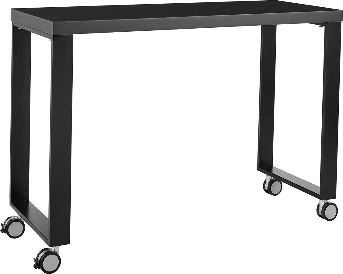 Euro Style Desks - Dillon 40" Side Return in Matte Anthracite with Matte Black Steel Base