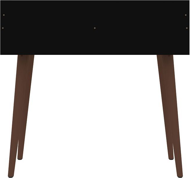 Manhattan Comfort Desks - Hampton 35.43 Home Office Desk with Solid Wood Legs in Black