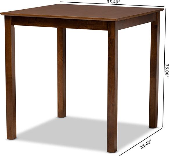 Wholesale Interiors Dining Tables - Lenoir Walnut Brown Finished Wood Counter Height Pub Table