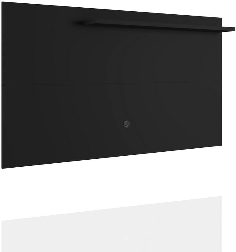 Manhattan Comfort TV & Media Units - Liberty Mid-Century Modern 62.99 TV Panel with Overhead Decor Shelf in Black