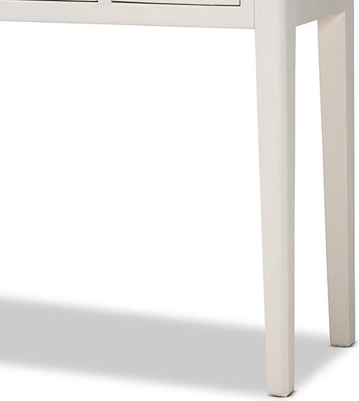 Wholesale Interiors Consoles - Aiko Classic and Traditional Japanese-Inspired Off-White Finished 4-Door Wood Console