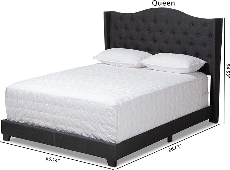 Wholesale Interiors Beds - Alesha Queen Bed Charcoal Gray