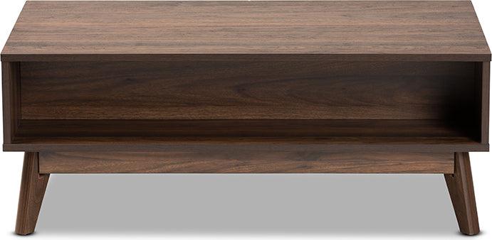 Wholesale Interiors Coffee Tables - Hartman Walnut Brown Finished Wood Coffee Table